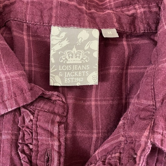𝅺LOIS Jeans & Jackets single stitch long sleeve button up shirt - Picture 4 of 4